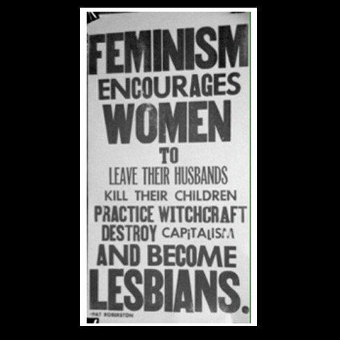 FlashyFact's tweet image. In a campaign against a proposed equal rights amendment to the Iowa Constitution gender-based discrimination, the popular evangelical priest's opposing argument was that, among other things, feminism has women "kill their children and practice witchcraft..." The year was 1992.