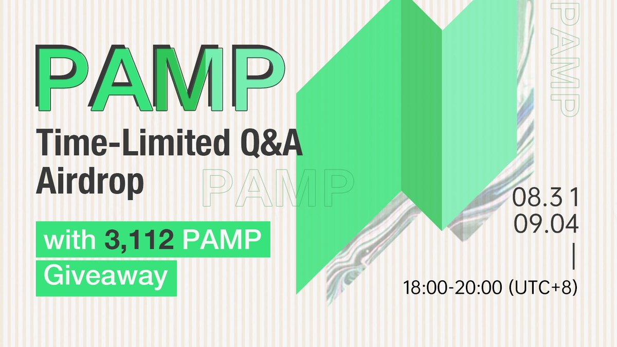 LBank_Exchange's tweet photo. #LBank will launch $PAMP Q&amp;A #Airdrop at 18:00 on August 31

Activity Time: August 31 to September 4 (UTC+8)

Total Reward: 3,112 PAMP

Daily Duration for Q&amp;A: 18:00-20:00 (UTC+8)

More details: https://t.co/8bTVrBBRzw

#Giveaway #Defi https://t.co/5Zyd0TF4EU