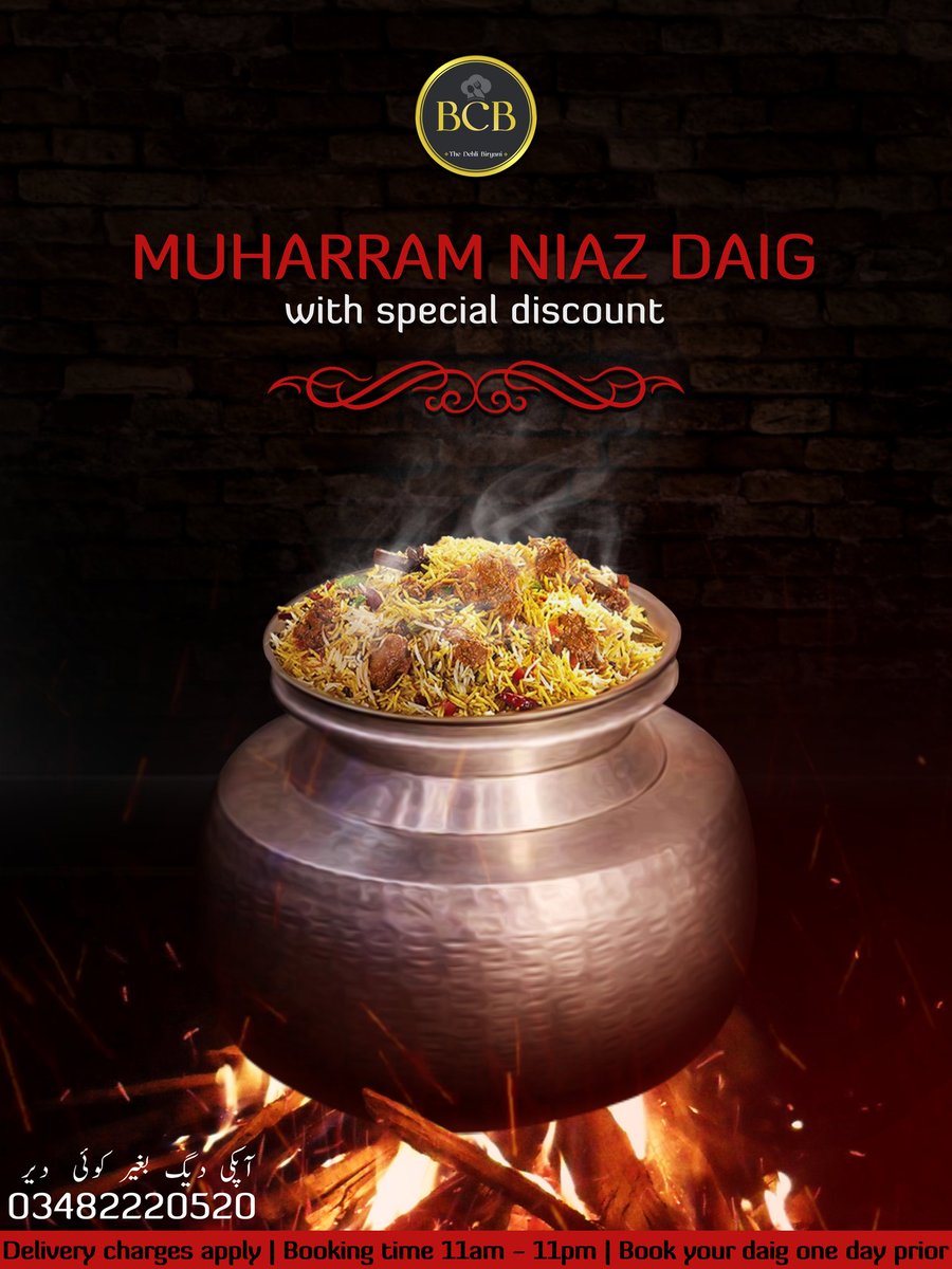 bcb_biryani's tweet photo. We are providing ready Daigs &amp; Catering Services with all the possible safety measures.
Book Now and Get it delivered at your doorstep.
*Timely Delivery
*Delivery Charges Apply
*Quality Food
.
Call now for booking:
03482220520 https://t.co/LVtLwIyyIr