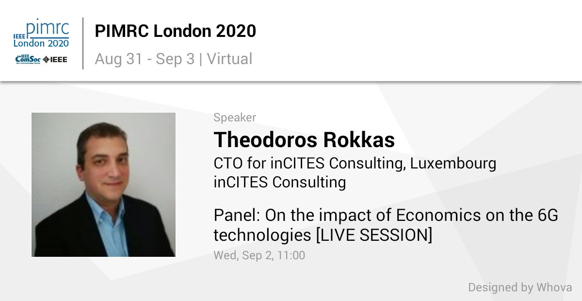 I am speaking at PIMRC London 2020. Please checkout the details of my talk at: whova.com/embedded/speak…