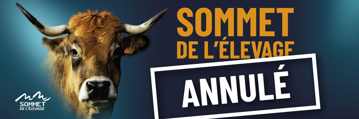 🔴 <a href="/Prefet63/">Préfet du Puy-de-Dôme</a> ne pouvant répondre favorablement à la demande de dérogation du seuil des 5 000 personnes admises simultanément sur un évènement, la 29ème édition du #SommetElevage est annulée.

Plus d’infos ➡️ bit.ly/annulation-som…