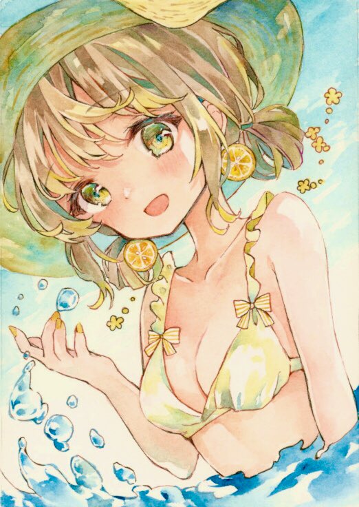 水かけ合いっこの女の子 フレームにも塗装して完成 Fanboxで原画の先 優子鈴 ゆこりん 華輝石展のイラスト 水かけ合いっこの女の子 フレームにも塗装して完成 Fanboxで原画の先 優子鈴 ゆこりん 華輝石展のイラスト