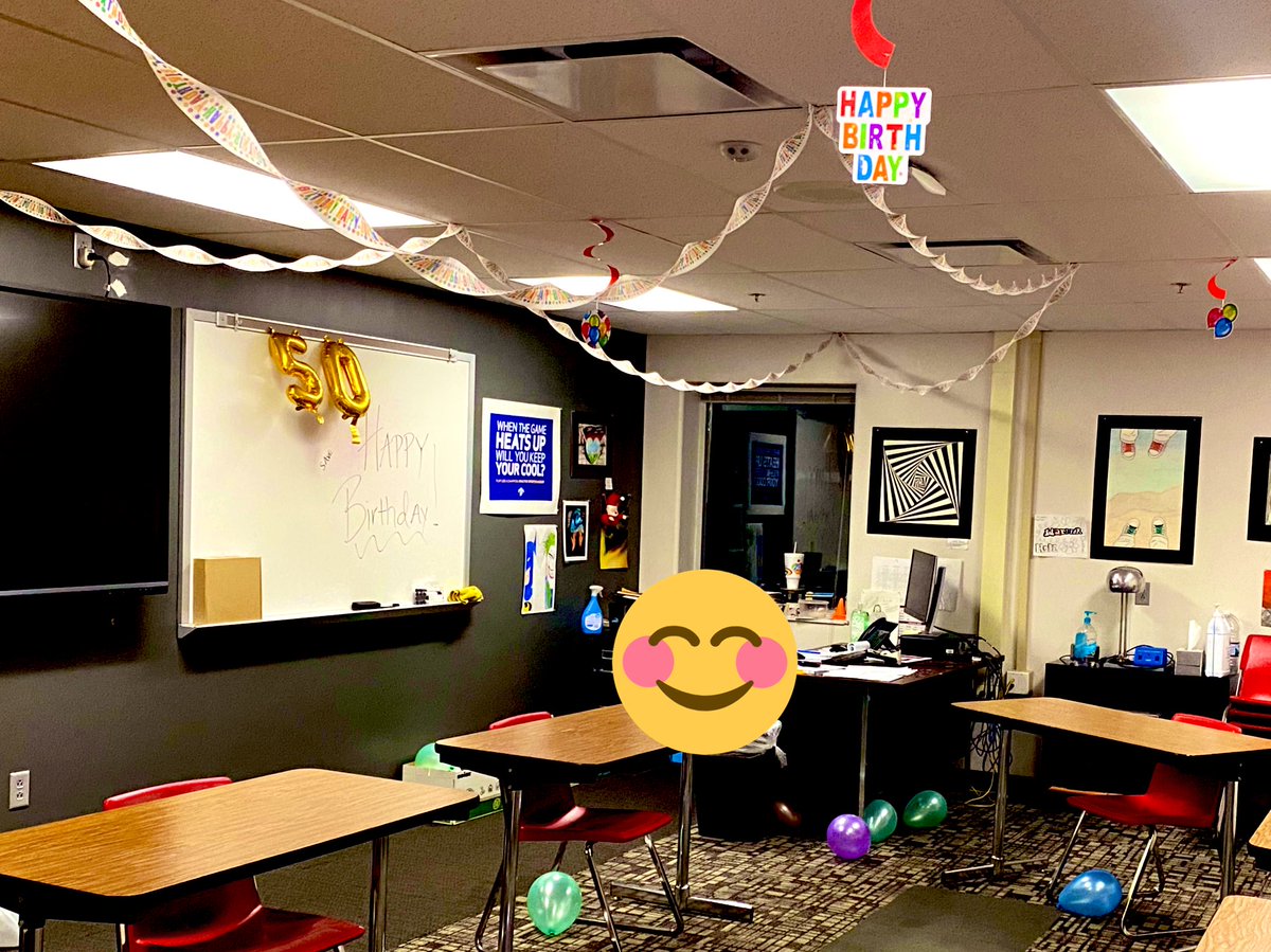 When you walk into your classroom on your 50th birthday and feel the love. #SHSSpEdTeam #BeACardinal @SHS_Cardinals @SHSCardinalFB