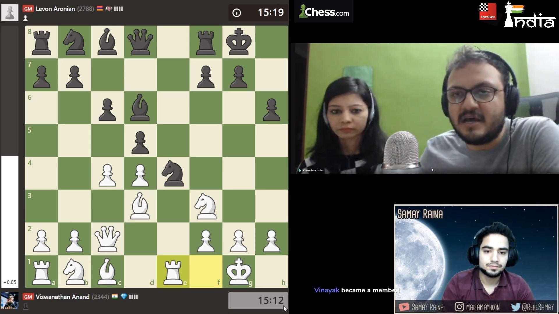 ChessBase India on X: Quarterfinals of the FIDE Online Olympiad, India  versus Armenia, has just begun. Don't miss live commentary by @sagarchess1  and @amrutamokal with @ReheSamay as the host. Follow all the