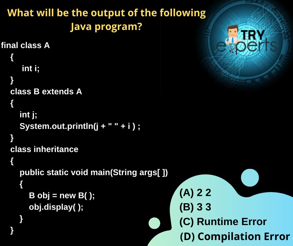 tryexperts's tweet image. Daily Tryexperts java programming challenges #Java #javachallenges