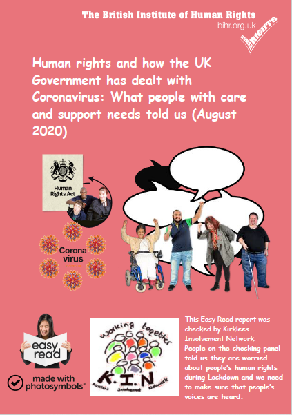  NEW RESEARCH REPORTS Our research with 230 people across UK on the impact of the Government’s response to the Covid-19 for people with care and support needs. Our reports include Easy Read and full versions. THREAD 1/