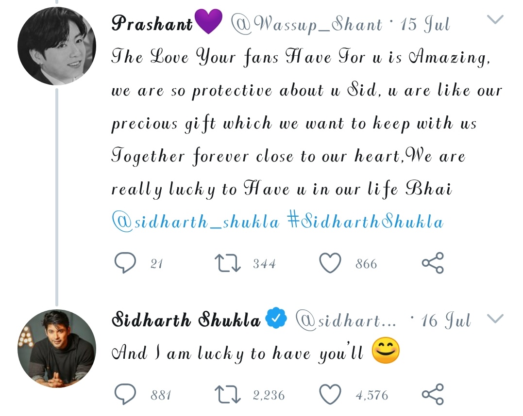 * I stan such a human being who supports his fans in both their good times n bad times. He treat his fans like his family I can proudly say that I stan Sidharth Shukla...  #ProudToStanSidharth