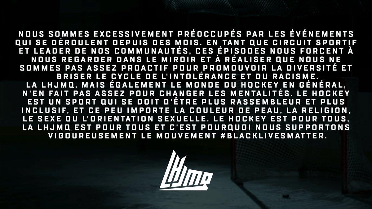 Unissons-nous et apportons des changements. ✊🏻✊🏽✊🏿 

#BlackLivesMatter | #LHJMQ