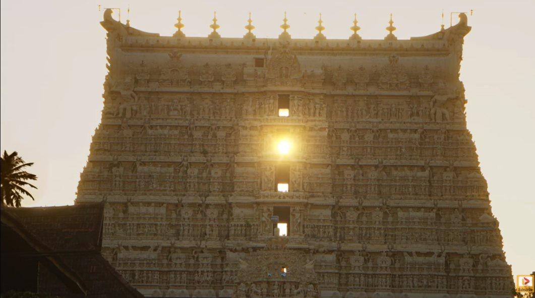 HdAnchiano's tweet photo. Hablando de equinoccios, ¿sabéis que en India también lo sabían y que hicieron así el templo Padmanabhaswamy?... Pues ya lo sabéis. https://t.co/2R2YDDVFXU
