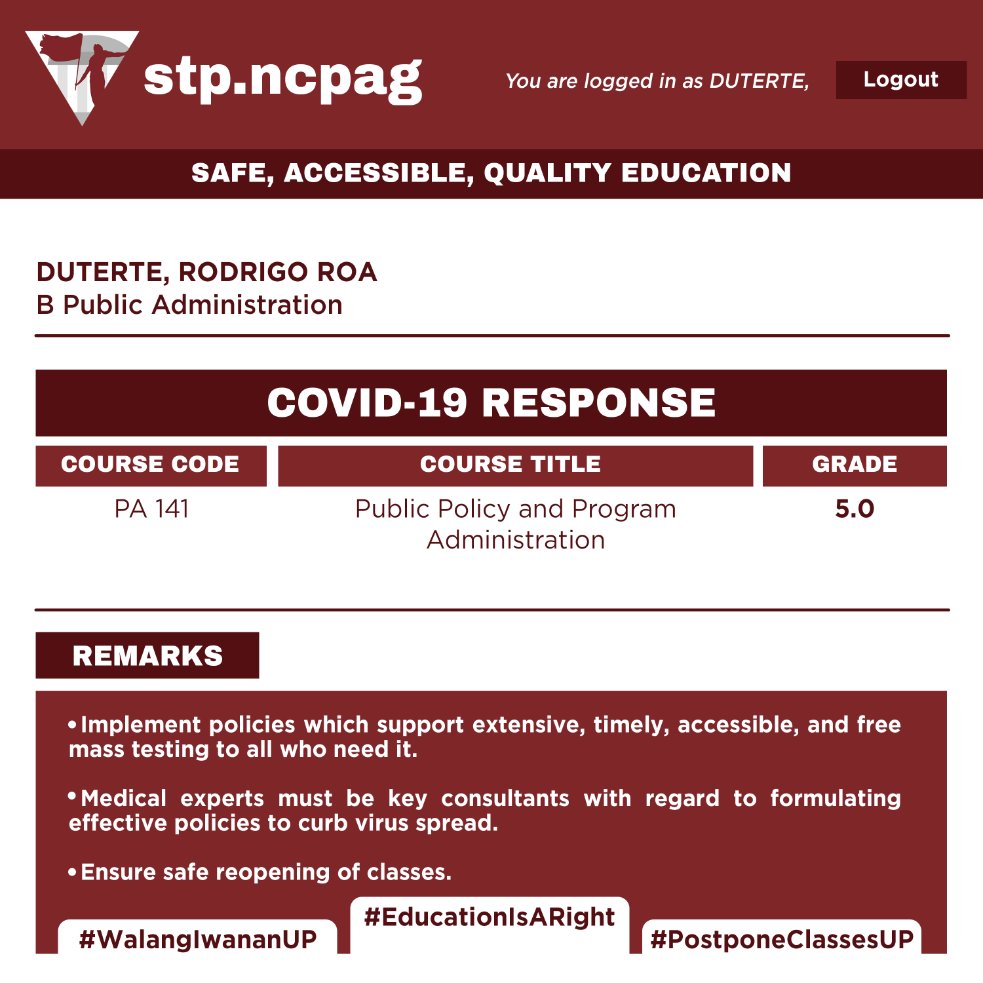 PA 141: Public Policy and Program AdministrationGrade: 5.0PA 143: Program and Project Development and ManagementGrade: INC