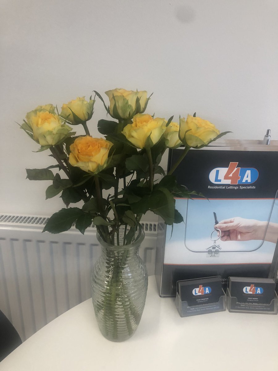 Lovely new tenant has sent some flowers &amp; cake to say thank you.