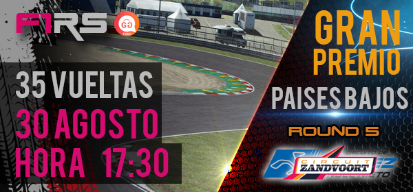 Ya podeis confirmar para este domingo, primera carrera en Zandvoort, circuito oficial de <a href="/rFactor2/">rFactor 2</a>, no falteis ;).

Podeis confirmar en: foro.f1racingspain.com/showthread.php… o ggforo.com/foros/topic/co…