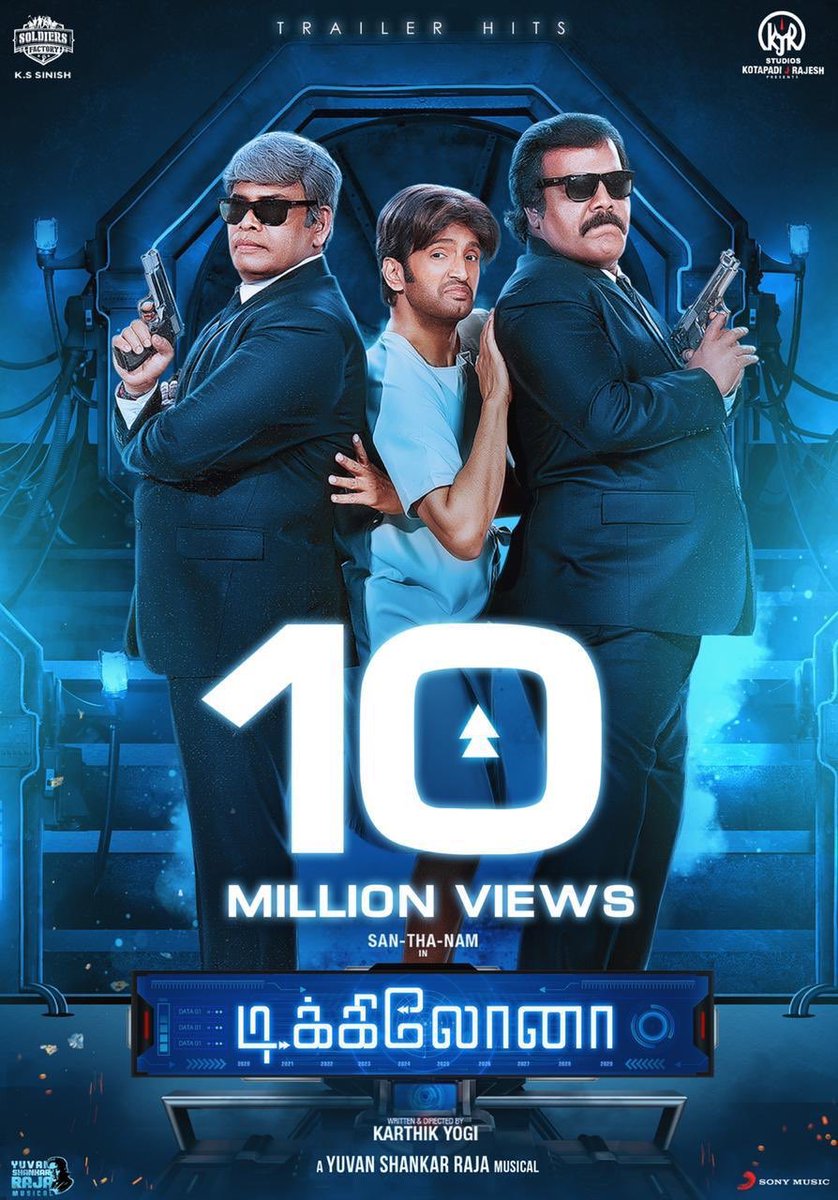 KollyBuzz's tweet photo. 10 million views for #DikkiloonaTrailer!! 

https://t.co/HHI55eueGF

@iamsanthanam @thisisysr @karthikyogitw @kjr_studios @sinish_s @SoldiersFactory @AnaghaOfficial @KanchwalaShirin #Dikkiloona 
#Dikkiloona10MillionViews https://t.co/UvcOTO727M