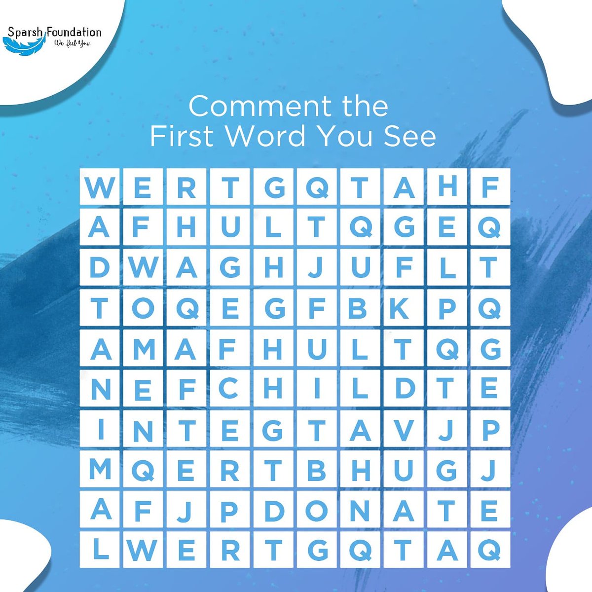SparshFoundati4's tweet image. Let us know what relevant words do you find in the grid below!

#imagequiz #question #answer #quiz #findwords #sparshfoundation
