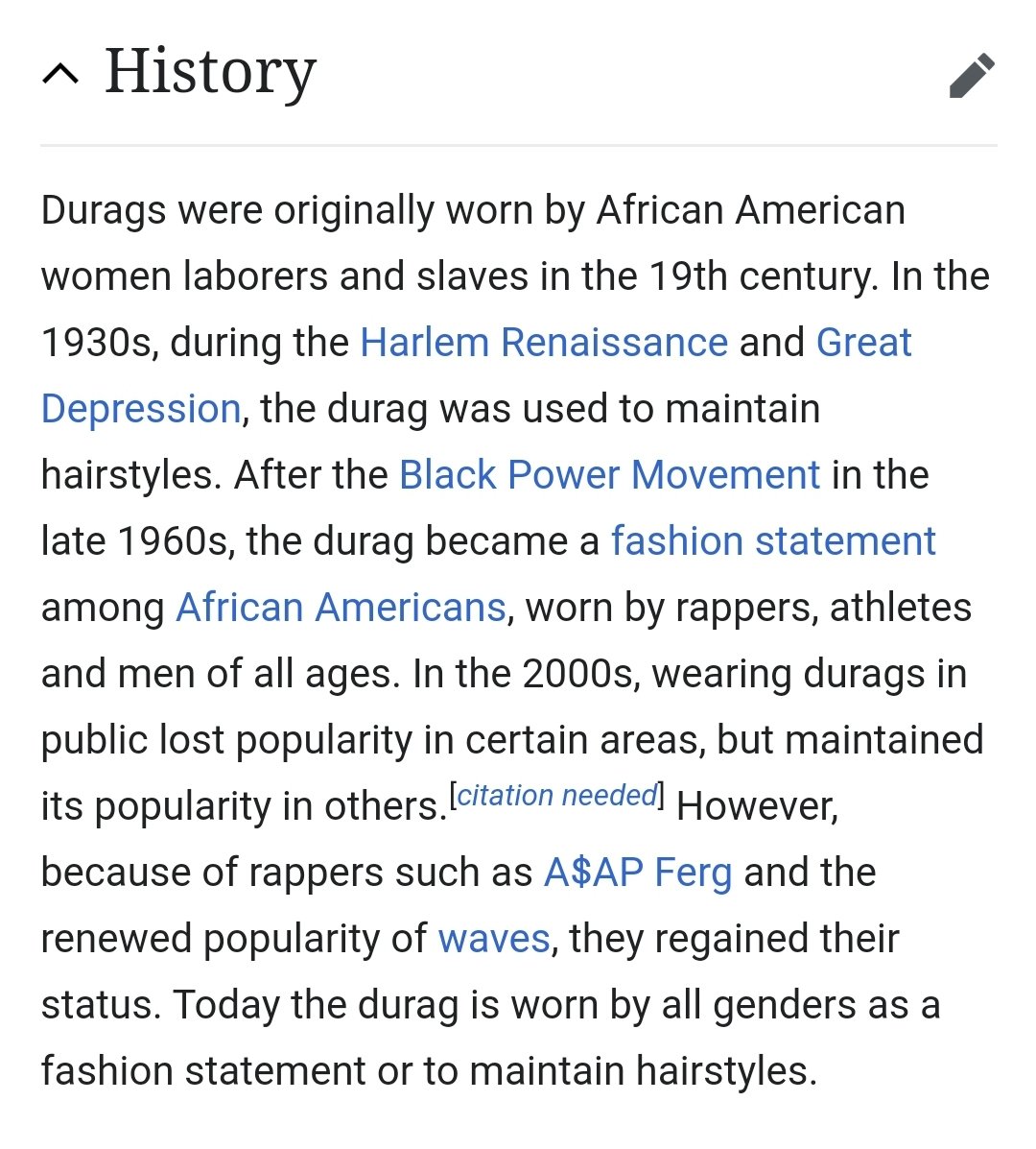 Black rappers and hiphop dancers nowadays use durag as fashion statement. So it's still not okay to follow black community who now use durag as a fashion statement? If you're black, kindly answer me please I wanna know your opinion on this.