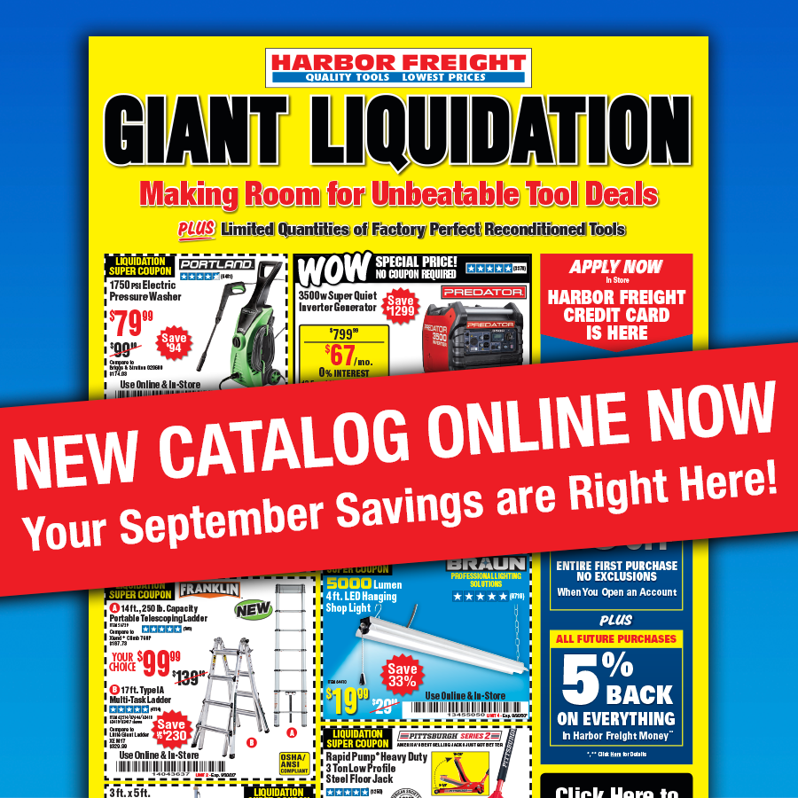 Harbor Freight Tools On Twitter Our September Catalog Is Here Browse Through Over 60 New Coupons All Valid Online Or In Store Through 9 30 20 View The Savings Now Https T Co Ckdycfo1nr Https T Co Aturpqsrej