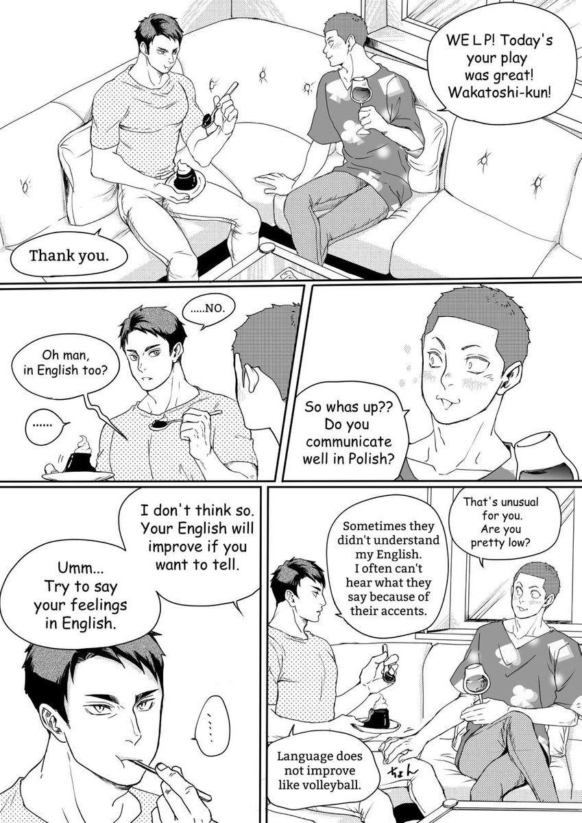 Yumekin_hq's tweet photo. Day - 2 :  getting back together

Ushiwaka is devoted to Tendo.
#UshiTenWeek2020

(I was late!😭 This is a direct translation from Japanese.) https://t.co/fLV2p2cvsA