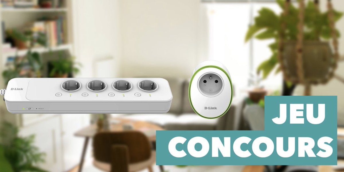 Et si vous donniez à vos appareils une seconde vie connectée? À vous de jouer pour gagner une Multiprise intelligente Wi‑Fi et une prise intelligente. Pour être tiré au sort c'est simple :
RT et follow 
<a href="/DLink_France/">D-Link</a>
 #Jeu #Concours #JeuConcours 
TAS dans une semaine (1 gagnant)
