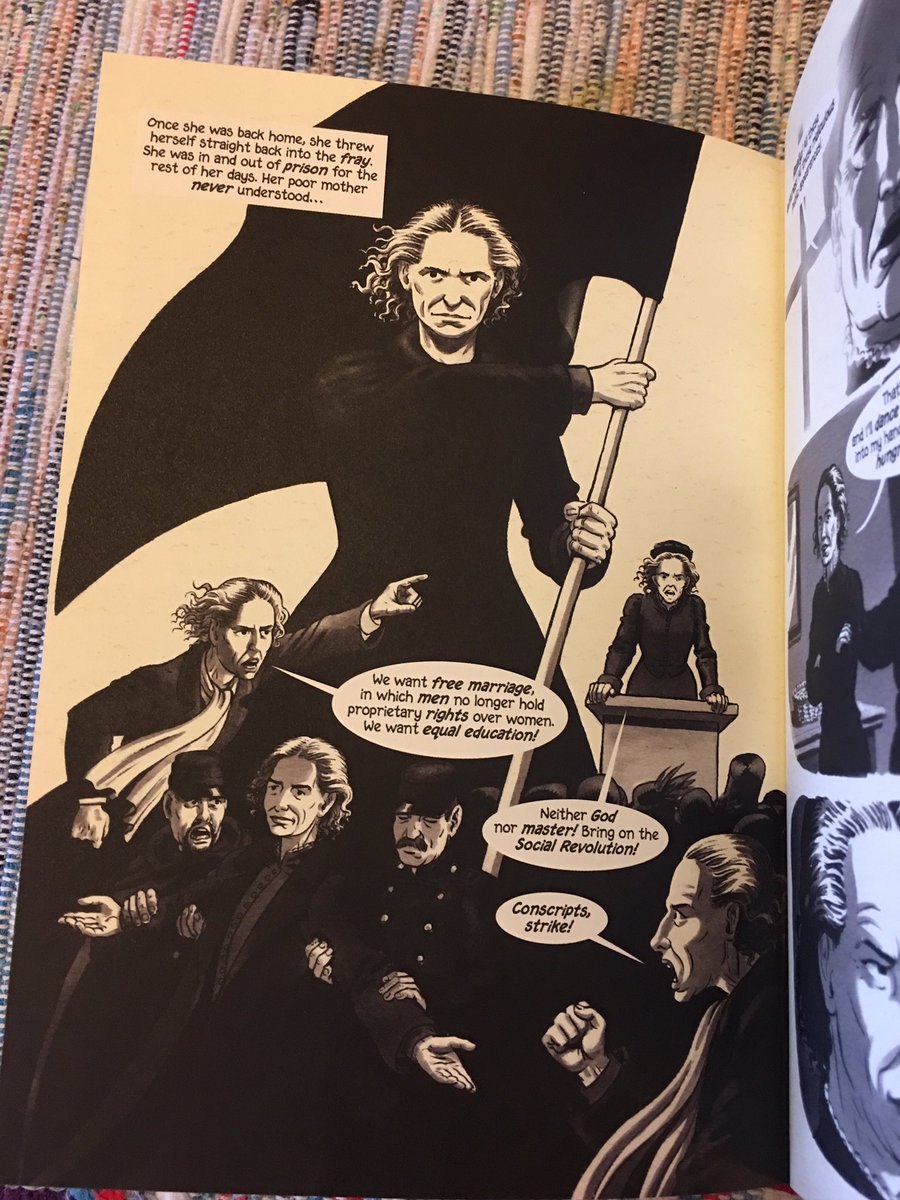 Louise Michel, anarchist feminist and a leader of the Paris Commune, from The Red Virgin and the Vision of Utopia by Mary M Talbot and Bryan Talbot