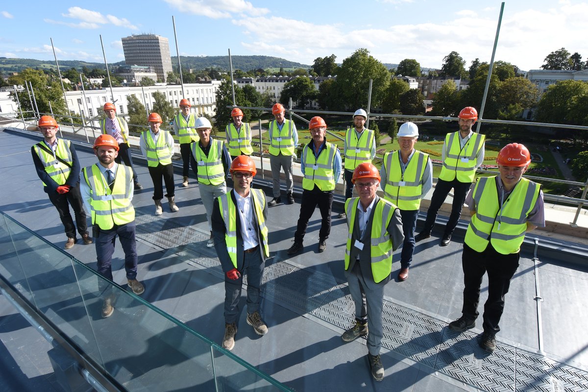 Beard_Construct's tweet photo. Last week we held a topping out ceremony at Cheltenham's first ever rooftop restaurant at the Quadrangle. The views are going to be amazing once it's done. Read more about it here: https://t.co/gyTuZncTTO https://t.co/RErlY2wjSc