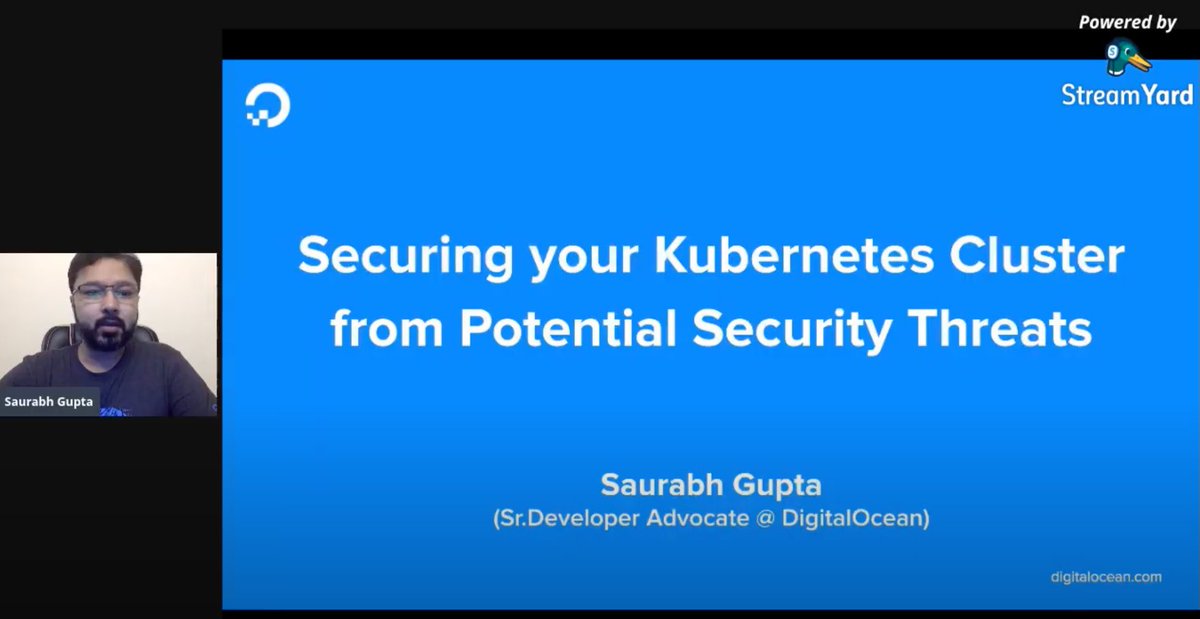 CloudNativeID's tweet image. We're starting with the 1st session NOW by @DevopsFollower , Senior Developer Advocate from @digitalocean on the topic of "Best Practices for Securing Kubernetes Cluster" !! 
Psst... I heard that he also has goodies to share for the attendees !!