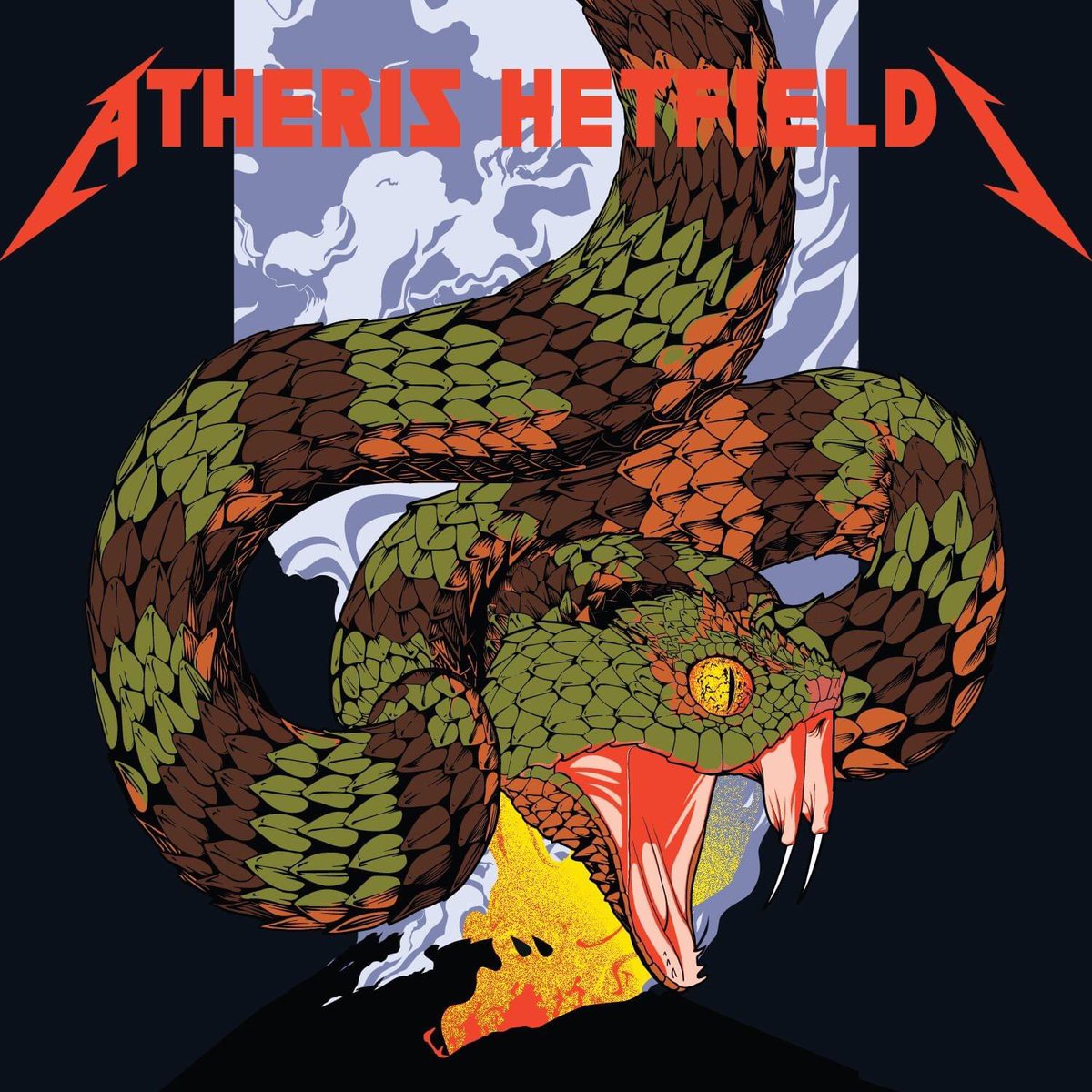I'm going to have to go find one now! 😍

from author Luis <a href="/Metallica/">Metallica</a>.

”Introducing Atheris hetfieldi! A new Bush Viper from Bioko Island, Equatorial Guine. The species is named in honor of James Hetfield, lead singer of Metallica! 🤘🐍🤘”
See paper here:
biotaxa.org/Zootaxa/articl…