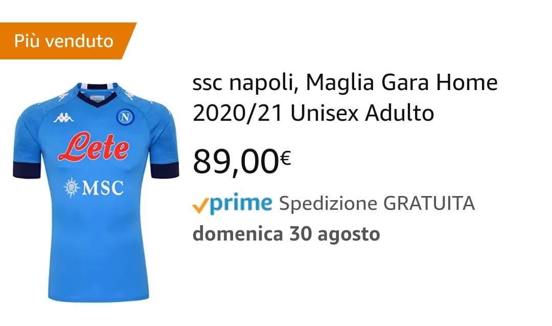 napolista's tweet photo. Da #LeteOut a #SoldOut, a ruba la maglia del Napoli

È tra gli oggetti più venduti su Amazon. Le tante polemiche che hanno accompagnato le indiscrezioni sulla nuova maglia non hanno trovato riscontro nel mercato
https://t.co/PUnOU7xBgb https://t.co/DyW5adLE1l