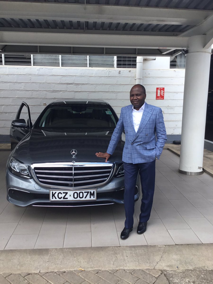 DonaldBKipkorir's tweet photo. Just taken delivery of my new Mercedes E300 from DT Dobie ... I celebrate my milestones bec I have never stolen &amp; will never ... KRA knows every shilling I make. https://t.co/G4yozSeFit