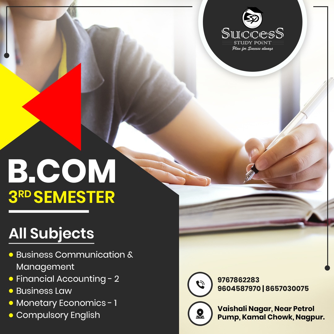 successstudyngp's tweet photo. BCOM 3rd Semester - ALL SUBJECTS
https://t.co/JHoN6lwbvI
#BCOM #Classes #3rdSemester #Success #Hardwork #PositiveResult #Goals #Learning #Education #SuccessMotivation #SuccessQuotes #SuccessStudyPoint #SuccessInspiration #EducationalQuote #Nagpur #MBA #BCCA #MCOM #BBA https://t.co/3x5d5Y2R5w