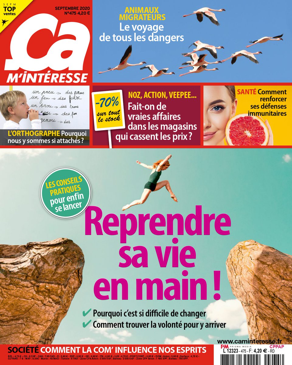 Mhappy19's tweet photo. Interviewée pour le dossier "Reprendre sa vie en mains" du nouveau numéro de Ça m'intéresse. A retrouver en kiosque. 
Belle rentrée à tous ! 😍 https://t.co/UtGVcPwhXx