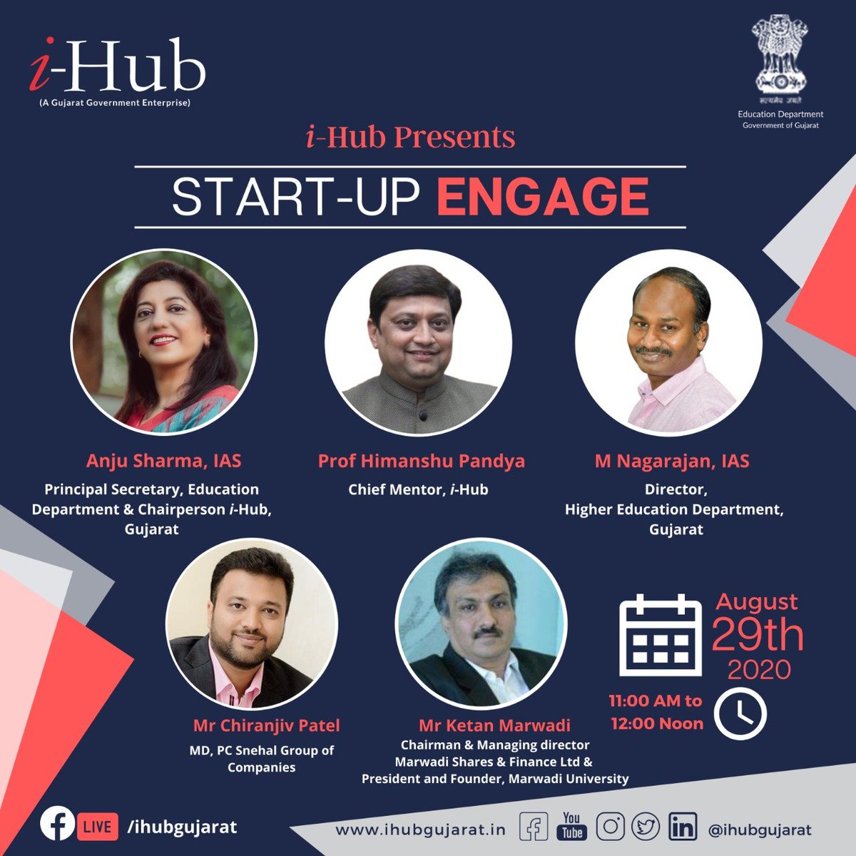 Listen to our respected Chairman and MD Mr. Ketan Marwadi on startup  Engage. Don't miss it out The program will be made live at:  https://t.co/63qbobVNoA [Date] 29th August 2020 [Time] 11:00 AM -, image size:1200x1200