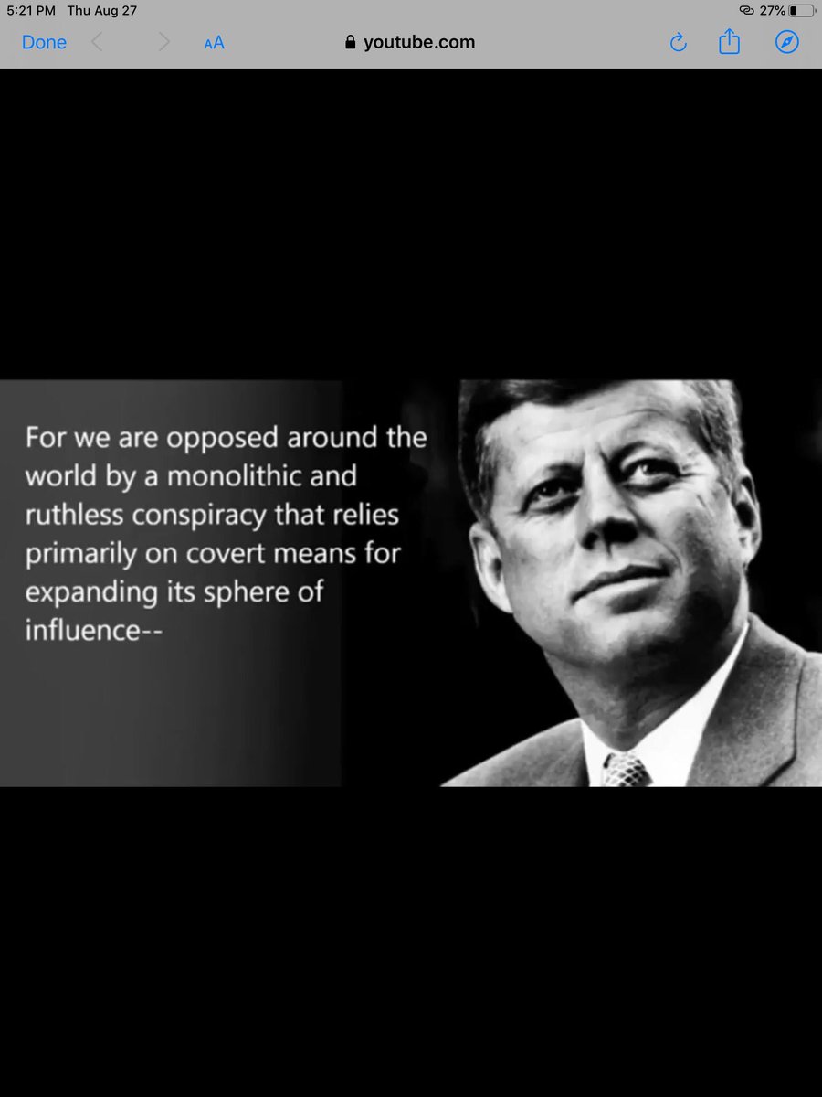 @The1Contrarian @kevinjbrown65 'Their' goal is to destabilize society by any and all means possible. 'They' have been systematically infiltrating & subverting gov't, business, finance, courts, etc. for centuries. 'THEY' are the conspiracy JFK warned against.