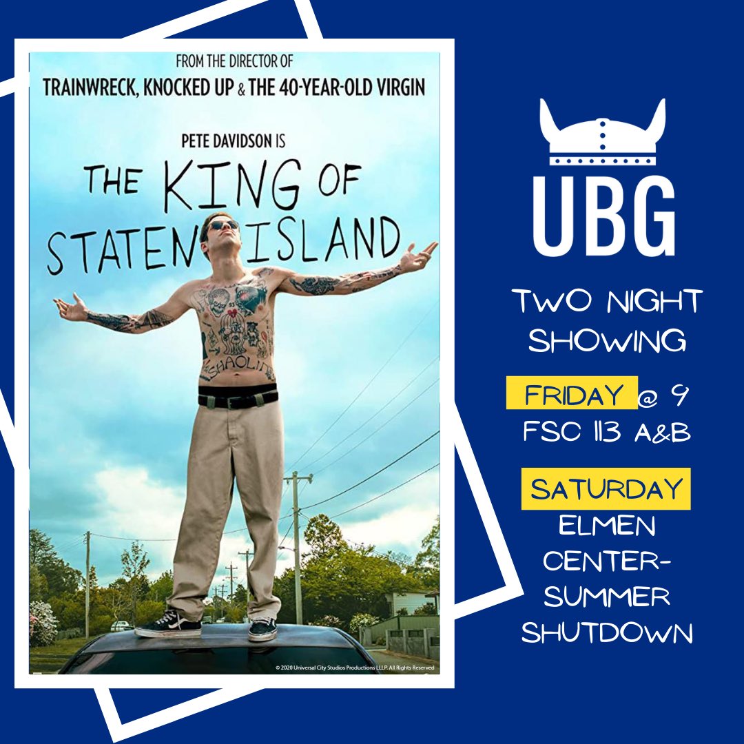 augieubg's tweet photo. UBG events start tonight! See you at 9:00 pm at the FSC 113 A&amp;B for the King of Staten Island. *Remember your mask* #FridayNightswithUBG https://t.co/JpRNtQMtrj