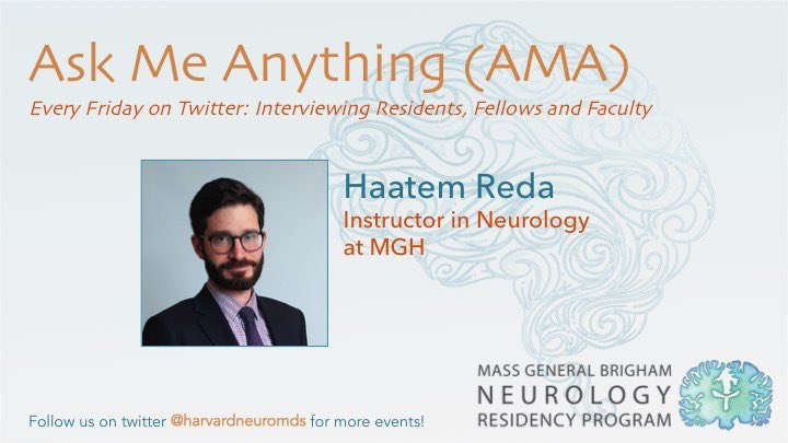 Welcome back to our weekly #AMA Series! Today we have the esteemed @haatemreda our very own  #MGBNeurology faculty member. Join us on hearing more about Haatem’s life as a neurology instructor and his experiences in the field.