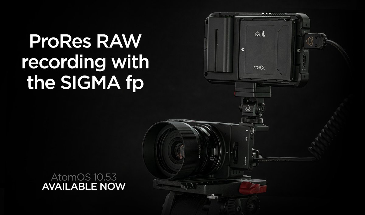 AtomosGlobal's tweet photo. 📣 @Sigma_Photo - SIGMA fp & Ninja V users
Apple ProRes RAW recording of up to 120fps with the SIGMA fp & Ninja V is now here!
To enable these features on your Ninja V download the free AtomOS 10.53 update available now: https://t.co/Amqeqpg071
#AtomosProResRAW #Sigmacine #myfp https://t.co/LAirPrQhdr