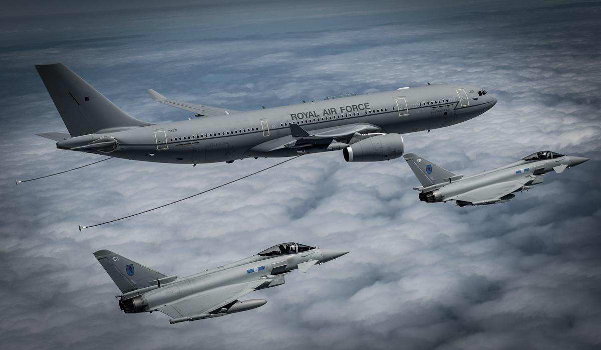 Voyager is also on Quick Reaction Alert 24/7 365 days a year in support of RAF Typhoons, protecting UK airspace. This AAR ability allows Typhoons greater range and greater endurance.