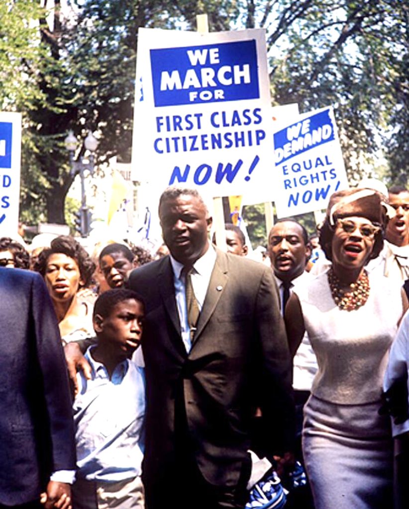 One year after his induction, on Aug. 28, 1963, Robinson took his three children to Washington D.C. for The March on Washington for Jobs and Freedom. According to the AP, he spoke that day, saying:“I know all of us are going to go away feeling we cannot turn back.”