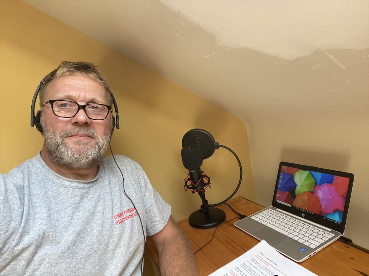 That was Fun! Just started recordings for my new Plasterering Show on FIX RADIO starting next Friday at 1pm, Tune in for some Plasterering tips and great music( not all my choices 😂)4th Sept! 1pmXc