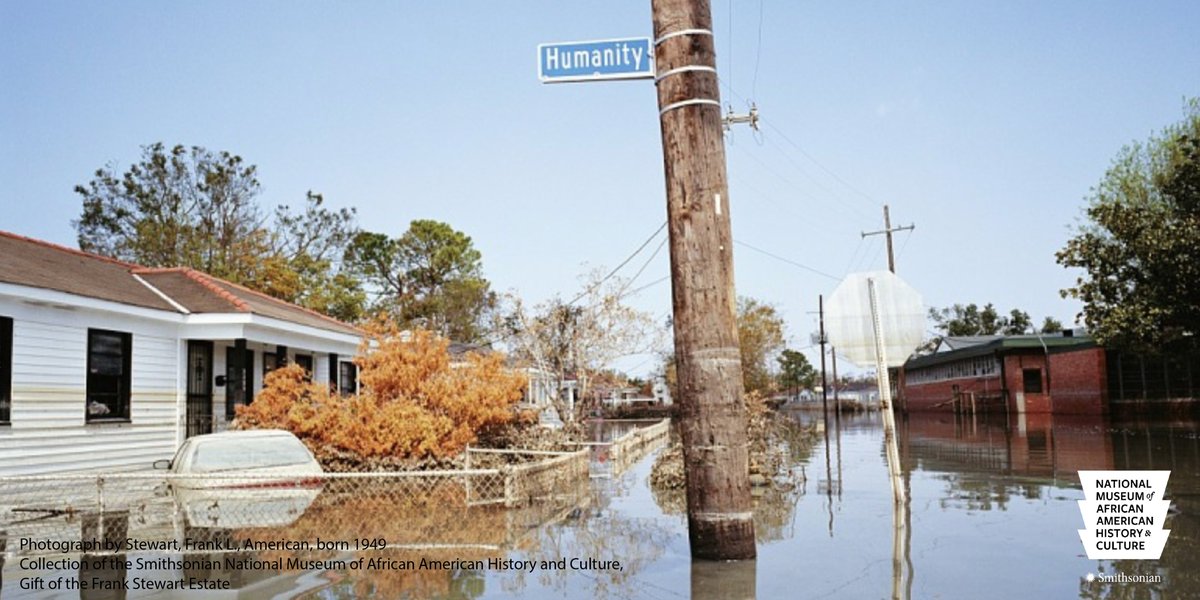  #OTD in 2005, evacuations were underway across the Gulf Coast. Hurricane Katrina devastated parts of Louisiana, Mississippi, & Alabama. In New Orleans, the storm disproportionately affected black residents of the city, highlighting the disparities African Americans face.