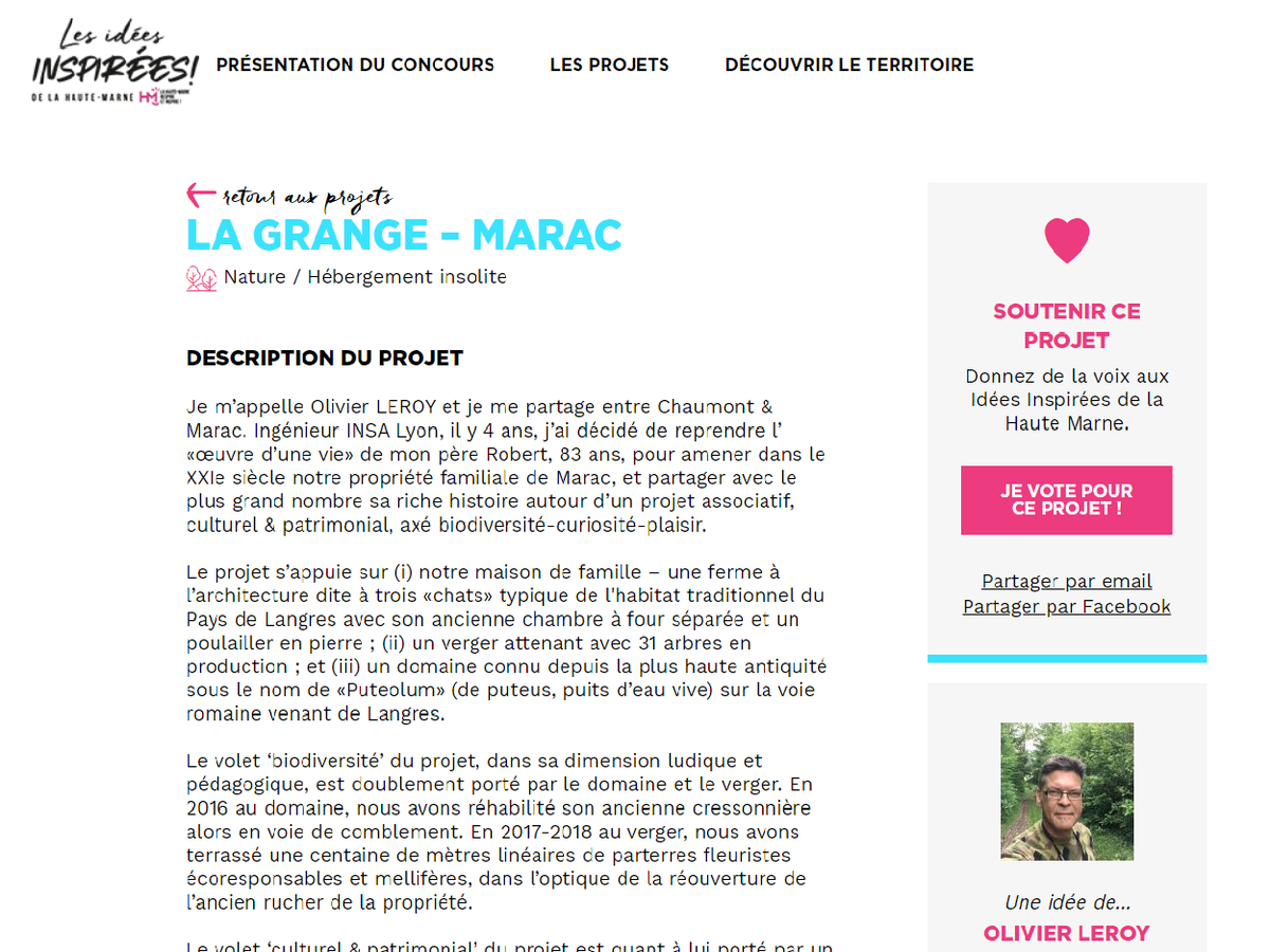 poln52's tweet photo. Découvrez, partagez et votez 💌 nombreux pour le projet « La grange » 🏡 #Marac #GrandEst sur le site du concours « Les Idées inspirées » du Conseil départemental de la #HauteMarne : ⏩ https://t.co/jpO2GDBLu0 https://t.co/WGV75ZqHwA