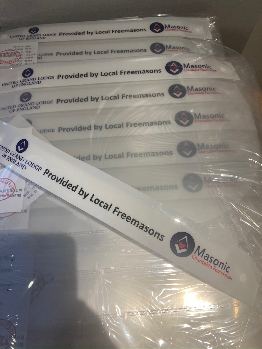 suttonmasonic's tweet image. Thank you to the Surrey Freemasons for the kind donation of face shields for our team here at Sutton. #suttonmasonichall #surreymasons #gettingreadytoopen