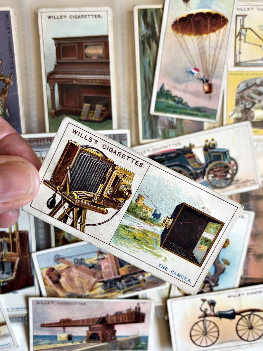 robinghvintage's tweet photo. #Famous #Inventions - 1915 - #WillsCigaretteCards - Complete Set #ephemera #antiquecamera #invention #antiques #earlytechnology #tech #electronics #earlyautomobiles #1800s #tobaciana | Bleak House Bookshop https://t.co/7ZHKTT83XO https://t.co/EIt45GPvhp