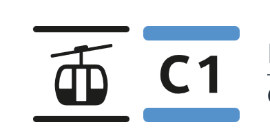 Alors : oui, l'icône du tram est ratée et peu compréhensible, même si cohérente avec celle du nouveau Cable (d'où d'ailleurs T1 qui est à mettre en parallèle de C1)