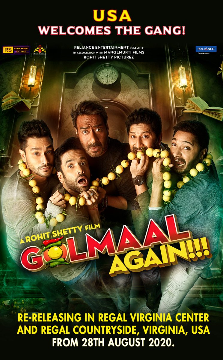#GolmaalAgain to re-release in #USA.