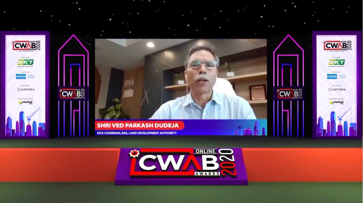 rlda_india's tweet photo. Shri. Ved Parkash Dudeja, Vice Chairman, RLDA  addressed 15th Construction World Architect &amp; Builder Awards on 28th August 2020.

Watch live @ https://t.co/0S54Bzyor4

#RLDA #CWABAwards #CWABAwards2020 #ConstructionWorld #ConstructionWorldArchitectsBuilderAwards #VirtualEvents https://t.co/YvNxatUYx6