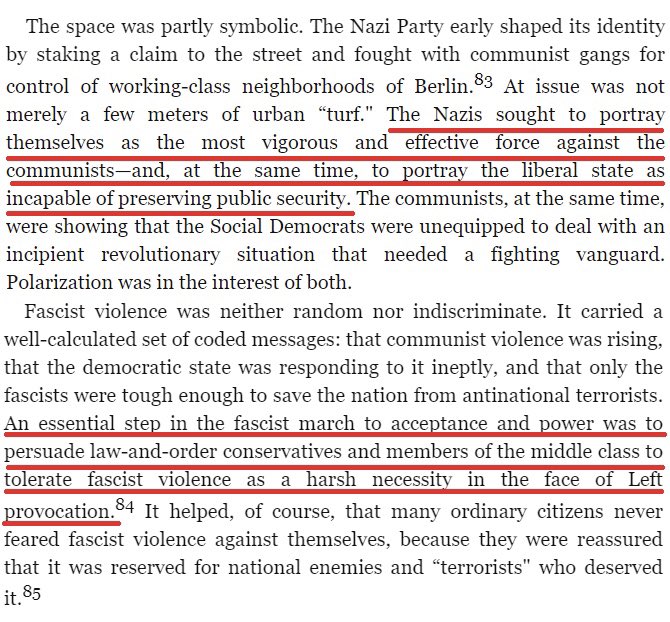 I posted the first two images yesterday; they’re from Robert Paxton’s book on the rise of fascism.Now compare them to Sullivan’s rant in the second two images.