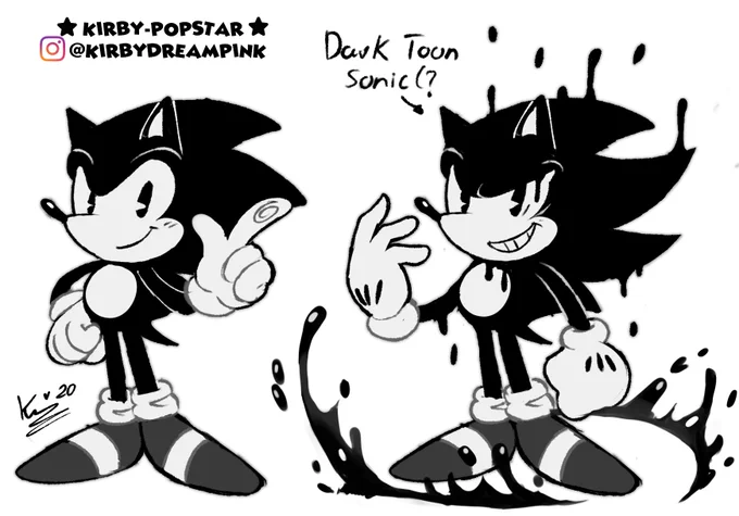 My Toon Sonic concept!
(I took inspiration from BATIM to make his dark form)
#myart #sonic #fanart 