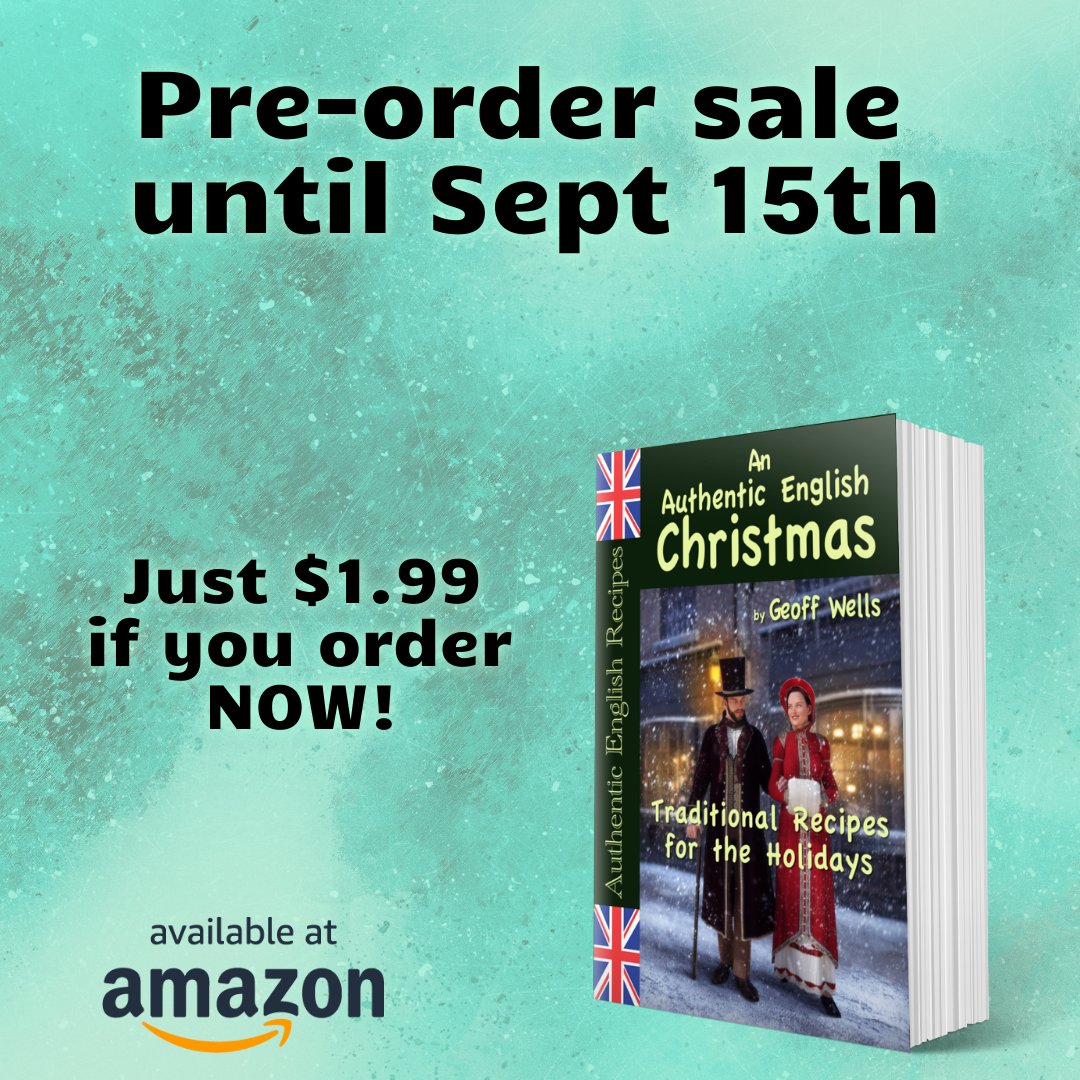 English_Recipes's tweet image. The latest book in the Authentic English Recipes series is now available for pre-order for only $1.99 US (Goes to $4.99 on Sept. 15th)
Pre-order your copy now!  - amzn.to/3htlJx2