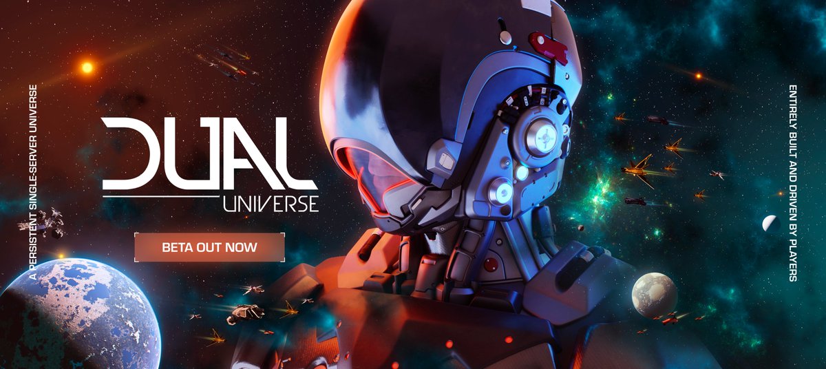 dualuniverse's tweet photo. After years of development, Beta has finally arrived. As the next phase of our project begins, we’d like to thank our awesome player base for their continued support. We couldn’t have come this far without you, and we’re excited for what the future holds. https://t.co/4cC3ShEAlO https://t.co/ILgH4lIutt