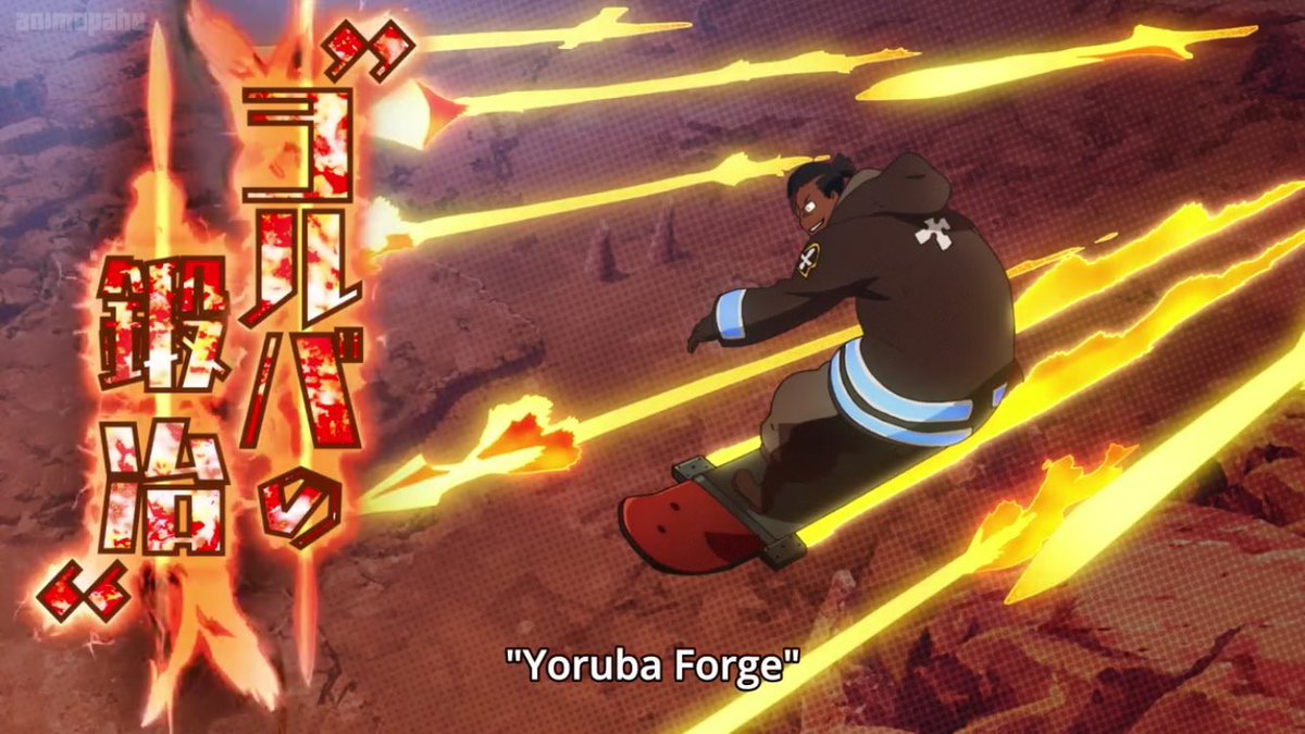 It’s not everyday we get such a detailed black character so meet Ogun Montgomery. Named after the Yoruba God/Spirit of Iron and war it’s nice to see such representation in anime ✊🏾 #FireForce